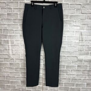 &Collar Dress Pants Mens 32 x 32 Dark Gray SLIM Fit Stretch Tapered